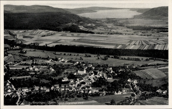 Ak Nenzingen Baden Württemberg, luchtfoto