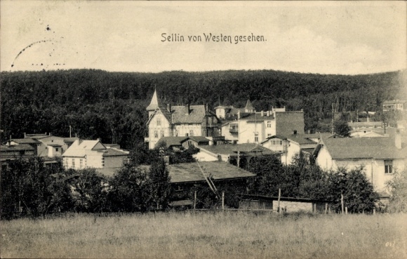 Ak Ostseebad Sellin auf Rügen, Gesamtansicht, Blick von Westen