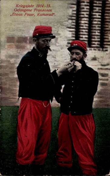 PC French prisoners of war 1914, Some fire comrade, I WK