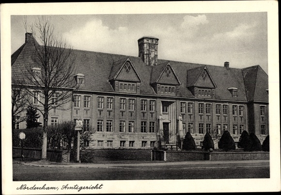 Postcard Nordenham in the Oldenburger Land, district court, exterior view