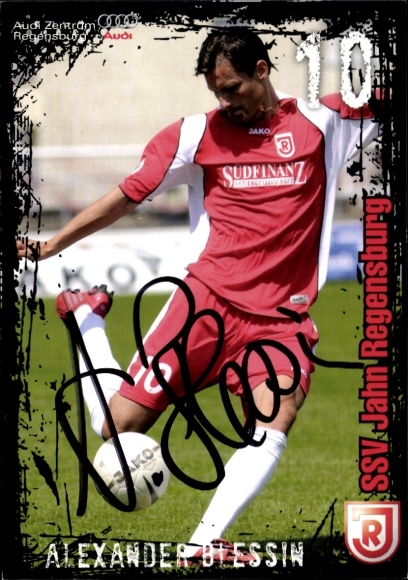 Autograph card footballer Alexander Blessin, SSV Jahn Regensburg, autograph