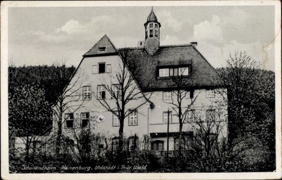 Postcard Uhlstädt Kirchhasel an der Saale, Hünenburg school camp