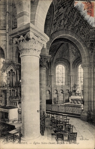 Ak Poissy Yvelines, Kirche Notre Dame, Inneres