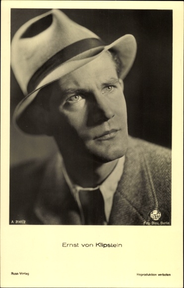 Postcard Actor Ernst von Klipstein, Portrait, Ross 3141/2