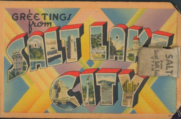 Letters Postcard Salt Lake City Utah USA, Souvenir, Salt