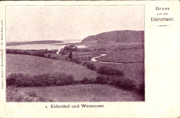 Ak Westensee in Schleswig Holstein, Eidertal, Eiderschweiz