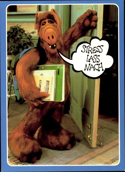 Postcard Alf, stress let go