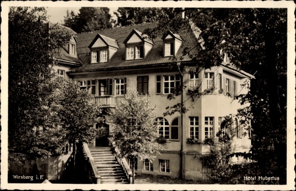 PC Wirsberg im Frankenwald Bavaria, Hotel Hubertus, exterior view from the garden