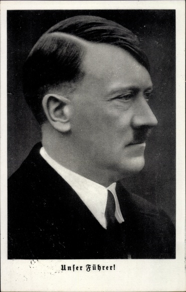 Ak Reichskanzler Adolf Hitler in Uniform, Profilansicht, Unser Führer
