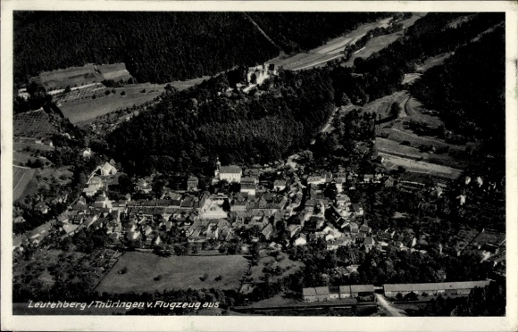 Ak Leutenberg in Thüringen, Fliegeraufnahme