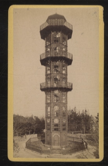 CdV Foto Löbau in Sachsen, Ausichtsturm auf dem Löbauer Berg