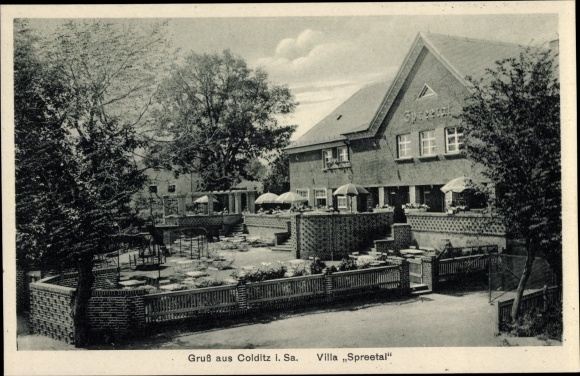 Ansichtkaart Colditz in Saksen, Villa Spreetal