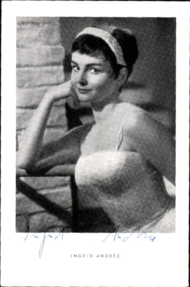 Ak Schauspielerin Ingrid Andree, Portrait, Autogramm
