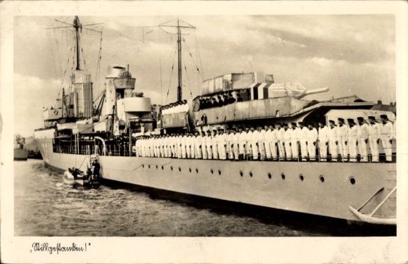 Foto Ak Deutsches Kriegsschiff, Zerstörer Theodor Riedel, Kriegsmarine