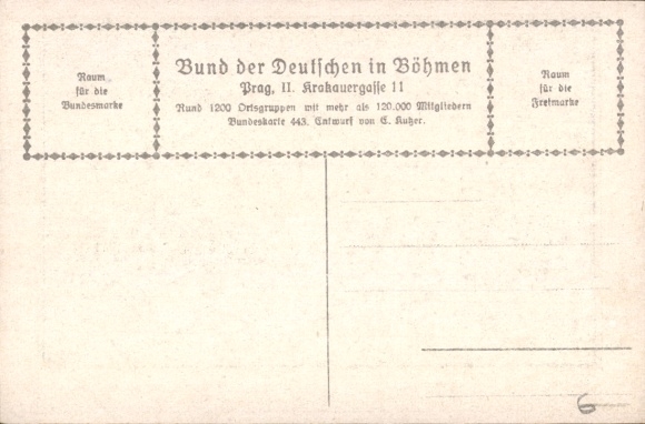 Artist Postcard Goethe, Faust, Quote, There was a king in Thule, League of Germans in Bohemia