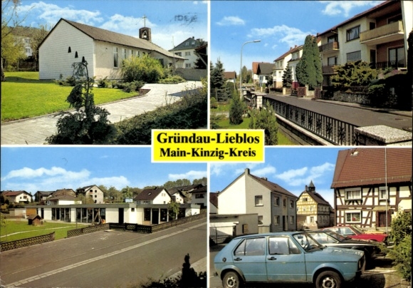 Postcard Lieblos Gründau in Hesse, Main-Kinzig district, building views