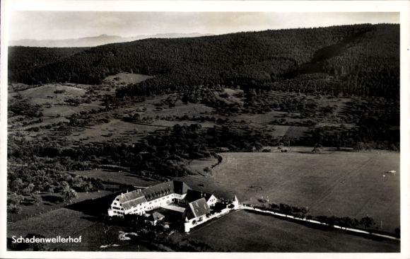 Postcard Rottenburg am Neckar, Schadenweilerhof, Schadenweiler Hof, aerial photograph