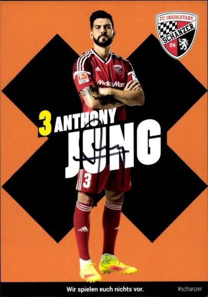 Autogrammkarte Fußballer Anthony Jung, FC Ingolstadt, Autogramm