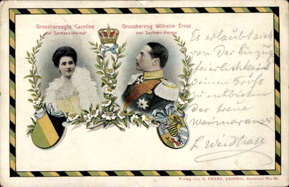 PC Grand Duchess Caroline of Saxe-Weimar, Grand Duke Wilhelm Ernst of Saxe-Weimar
