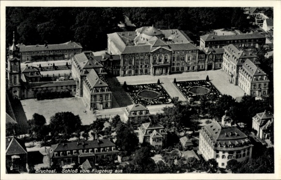 Postcard Bruchsal im Kraichgau, aerial photograph