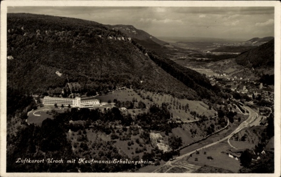 Postcard Bad Urach in the Swabian Alb, general view, merchant's rest home