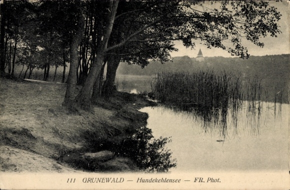 Postcard Berlin Wilmersdorf Grunewald, Hundekehlensee