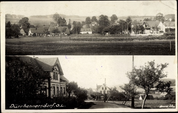 Foto Ak Dürrhennersdorf in Saksen, uitzicht op de stad