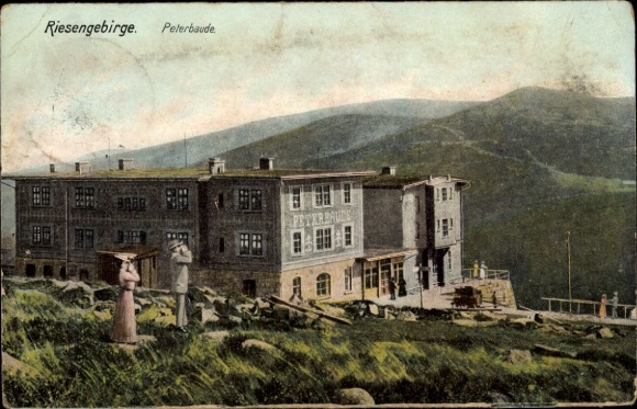 Postcard Spindleruv Mlýn Špindlerův Mlýn Giant Mountains Reg. Königgrätz, Peterbaude, Petrova bouda
