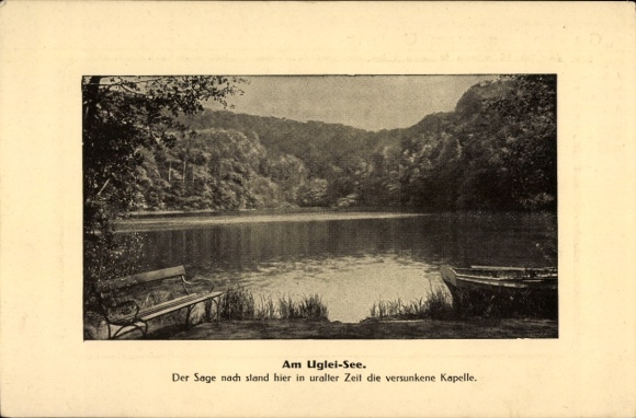 Ak Eutin in Ostholstein, Ukleisee, Uglei See, Der Sage nach stand hier die versunkene Kapelle