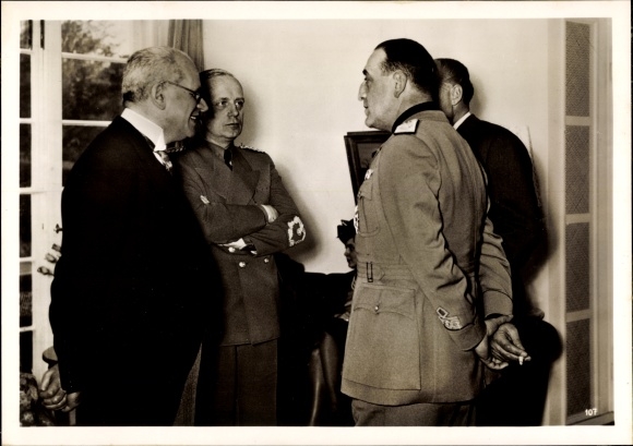 Photo Hoffmann, Heinrich, Reich Foreign Minister von Ribbentrop, Rom. Governor Prince Colonna