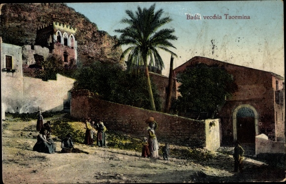 Postcard Taormina Sicily, Badia Vecchia