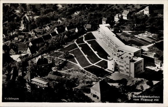Postcard Waiblingen in Württemberg, aerial photograph