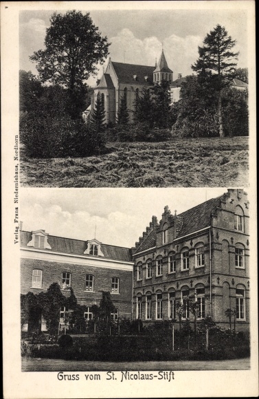 Ak Nordhorn in der Grafschaft Bentheim, St. Nicolaus Stift