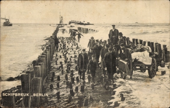 Postcard Hook of Holland Rotterdam South Holland Netherlands, Shipbridge Berlin