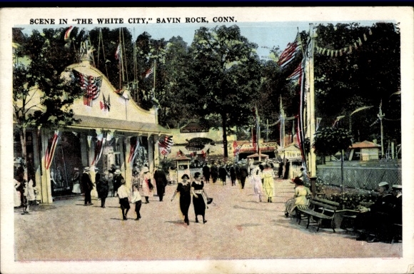 Ak New Britain Connecticut USA, scène in de Witte Stad, Savin Rock