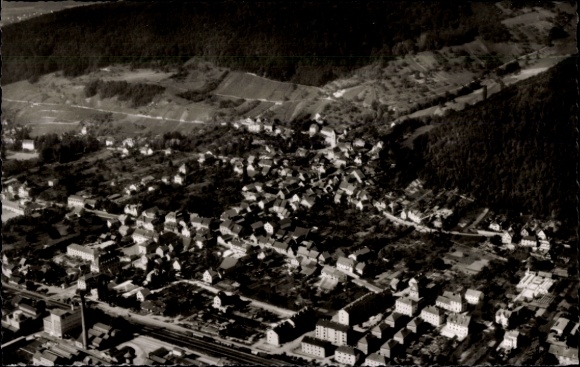 Ak Grenzach Wyhlen am Rhein, Fliegeraufnahme