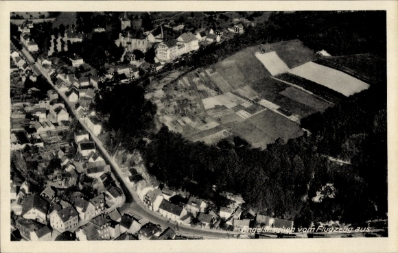 Postcard Engelskirchen in the Bergisches Land, aerial photograph of the town