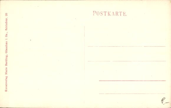 Postcard Glauchau in Saxony, Lichtensteiner Straße, Chemnitzer Platz