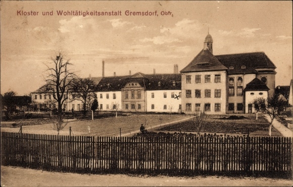 Ak Gremsdorf Oberfranken, Kloster und Wohltätigkeitsanstalt