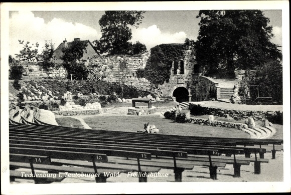 Postcard Tecklenburg in North Rhine-Westphalia, open-air stage