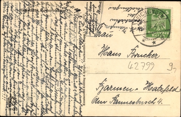Postcard Roderbirken Leichlingen Rhineland, sanatorium, bathhouse of the women&#39;s department