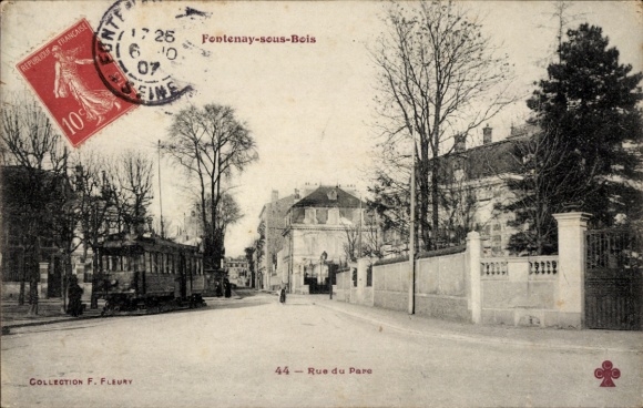CPA Fontenay sous Bois Val de Marne, Rue du Parc