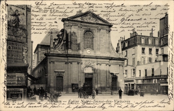 Ak Paris Stock Exchange II, kerk van Notre Dame des Victoires