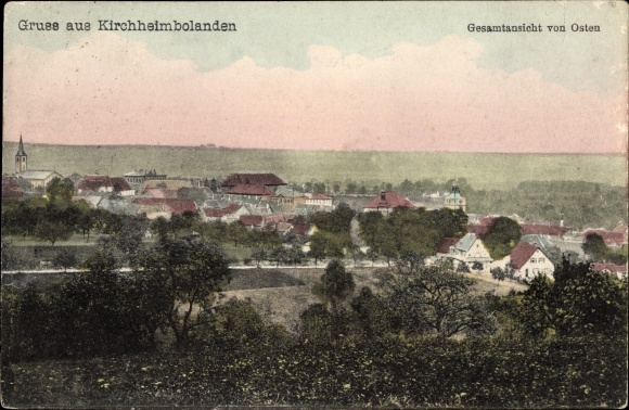 Ak Kirchheimbolanden in Rheinland Pfalz, Gesamtansicht von Osten