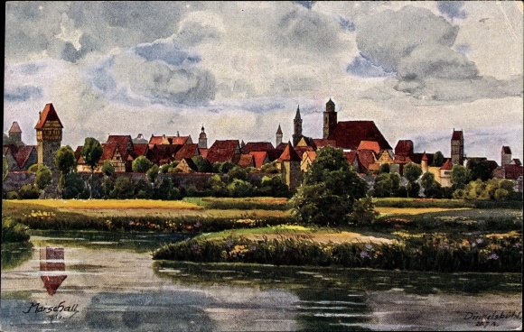 Artist PC Marschall, V., Dinkelsbühl in Middle Franconia, local area