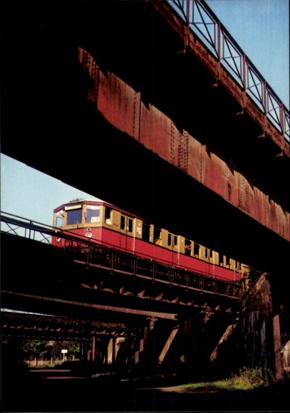 Ak Berlin Pankow Niederschönhausen Schönholz, Eisenbahnbrücke, S-Bahn