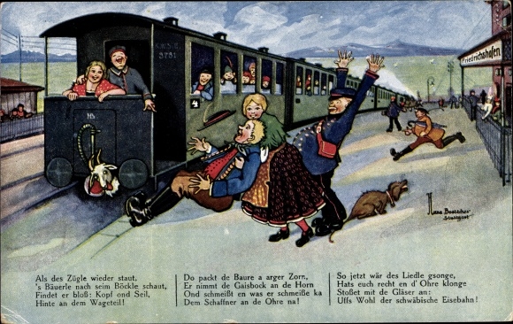 Artist song PC Boettcher, Hans, Friedrichshafen, on the Swabian railway, series 203