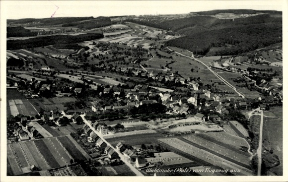 Ak Waldmohr in der Pfalz, Luftaufnahme von Waldmohr, Landschaft, Häuser