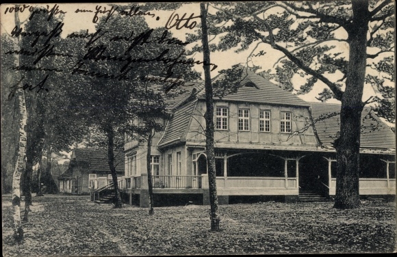 Postcard Hainholz Pritzwalk in the Prignitz, restaurant with forester&#39;s lodge