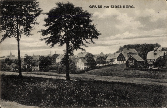 Postcard Eisenberg in Thuringia, general view